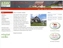 Tablet Screenshot of fuerther-huette.at